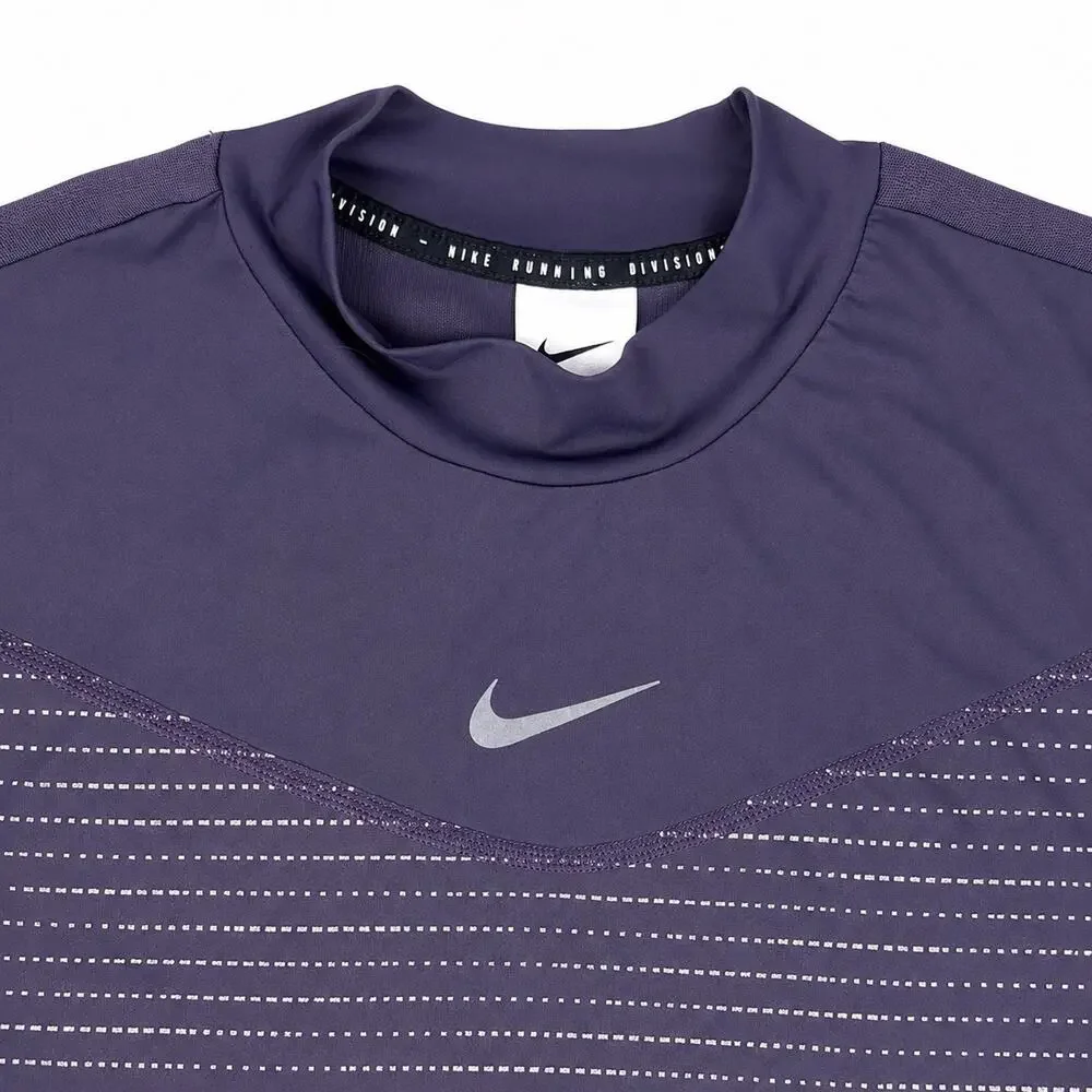 Nike Dri-FIT Run Division Long Sleeve Running Top Women’s Sz L Purple DV7243-540